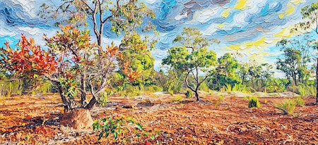 Art, Landscape, Nature, Outdoors, Painting, Plant, Scenery, Tree, Vegetation, Woodland